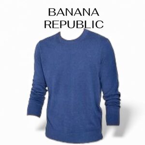 BANANA REPUBLIC Blue Crewneck NWT | Performance Silk | Lightweight XL